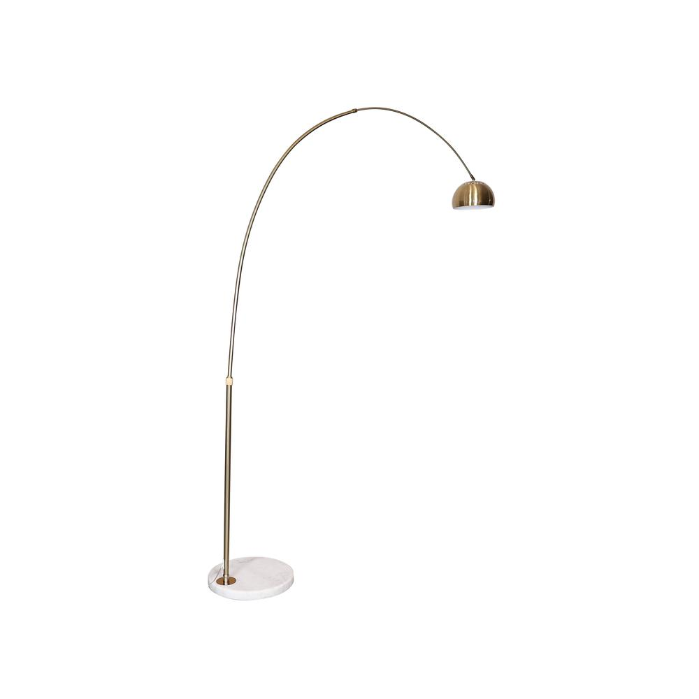 Arched Floor Lamp 75.6" Height with White Round Marble Base