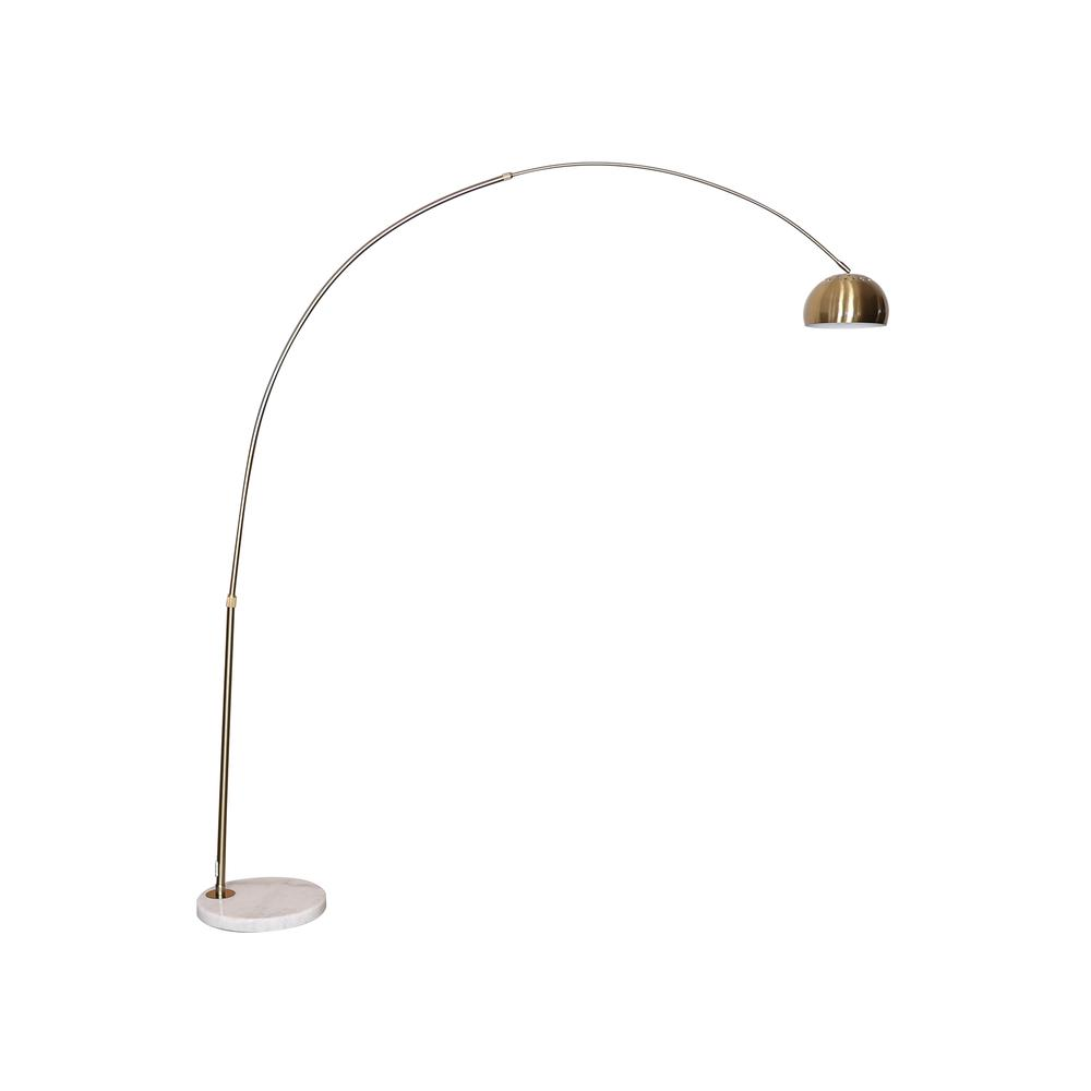 Arched Floor Lamp 75.6" Height with White Round Marble Base