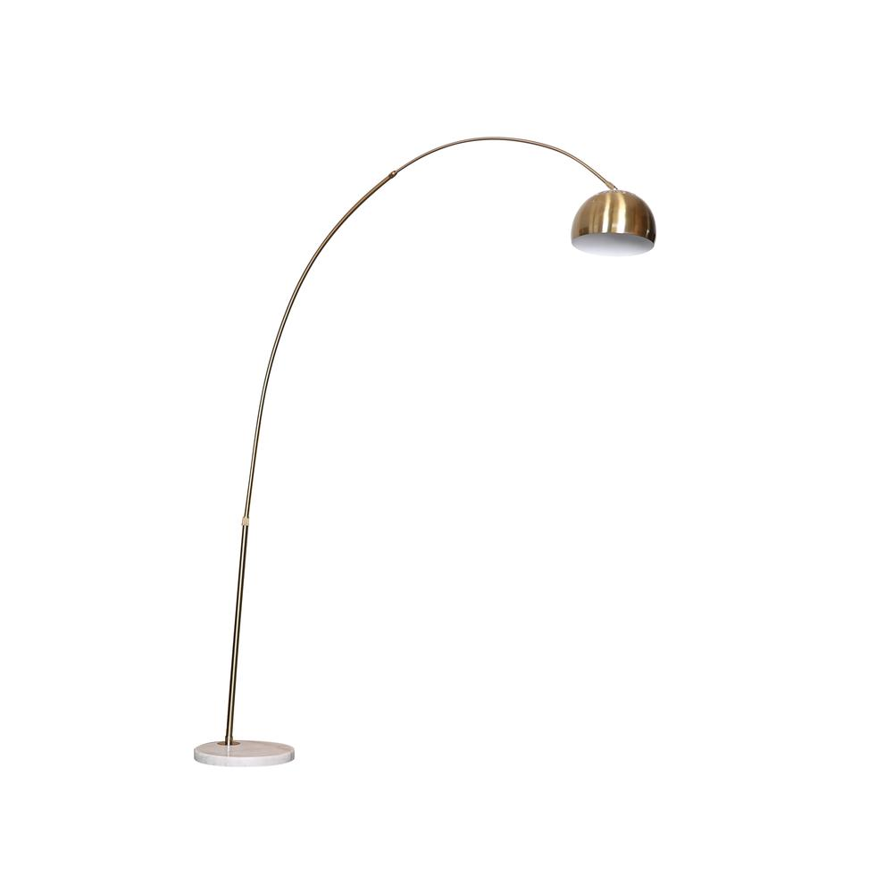 Arched Floor Lamp 75.6" Height with White Round Marble Base