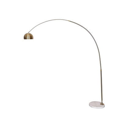 Arched Floor Lamp 75.6" Height with White Round Marble Base