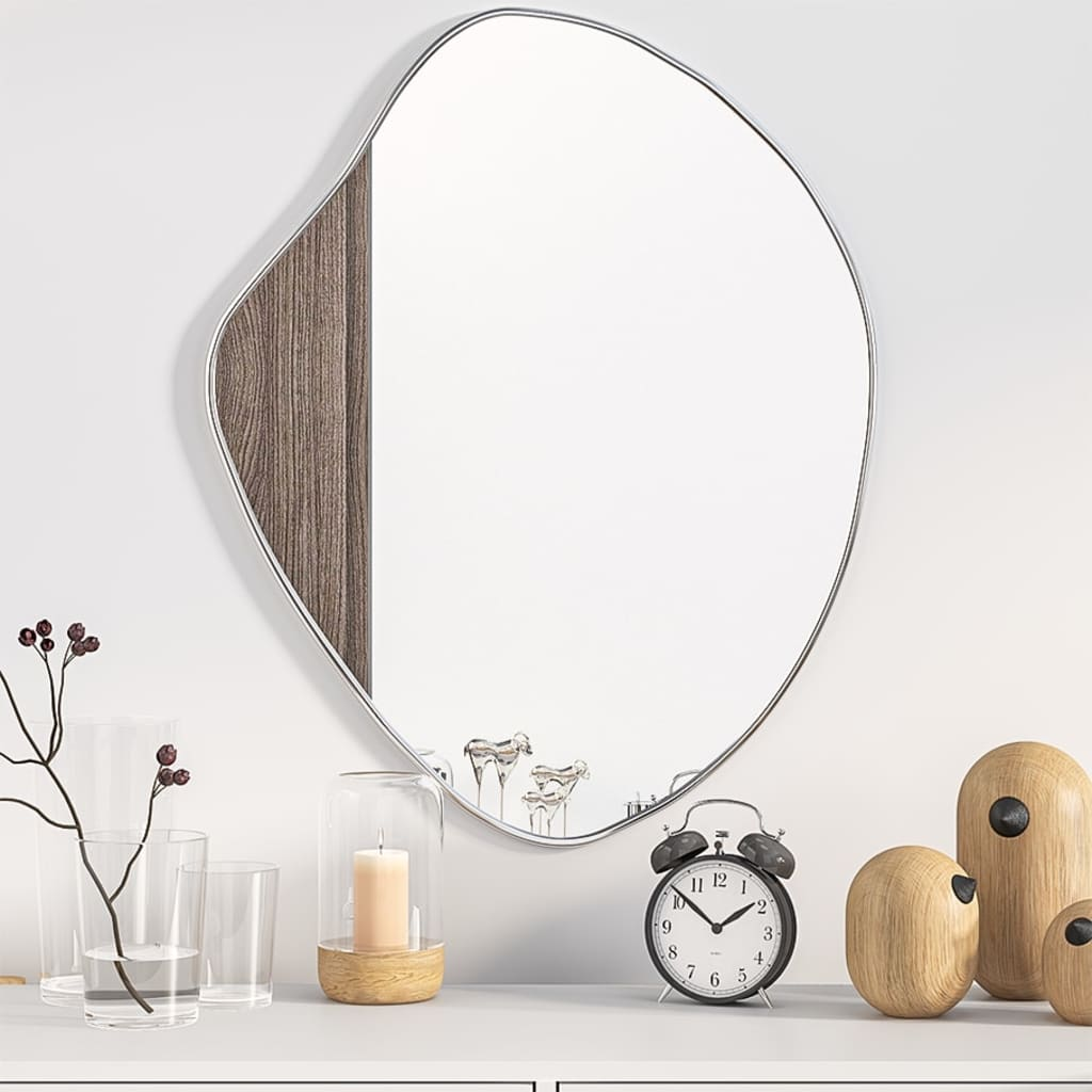 vidaXL Wall Mirror Silver 23.6"x19.7"