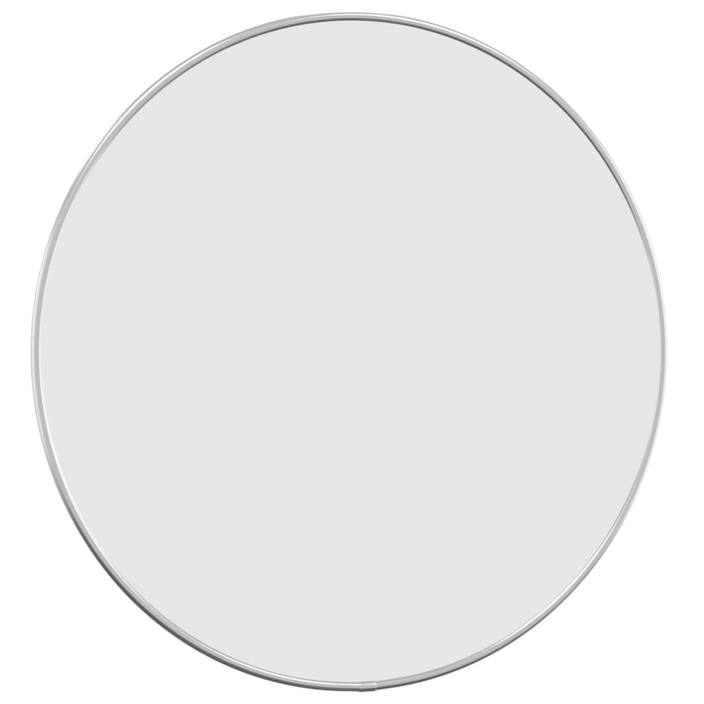 vidaXL Wall Mirror Silver Ø 19.7" Round