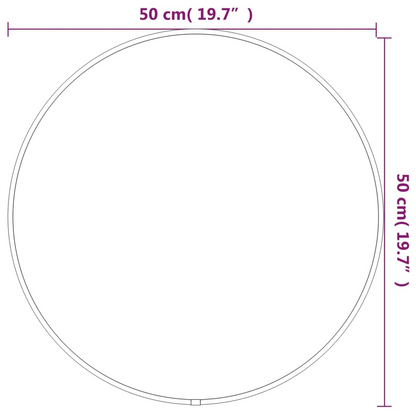 vidaXL Wall Mirror Silver Ø 19.7" Round