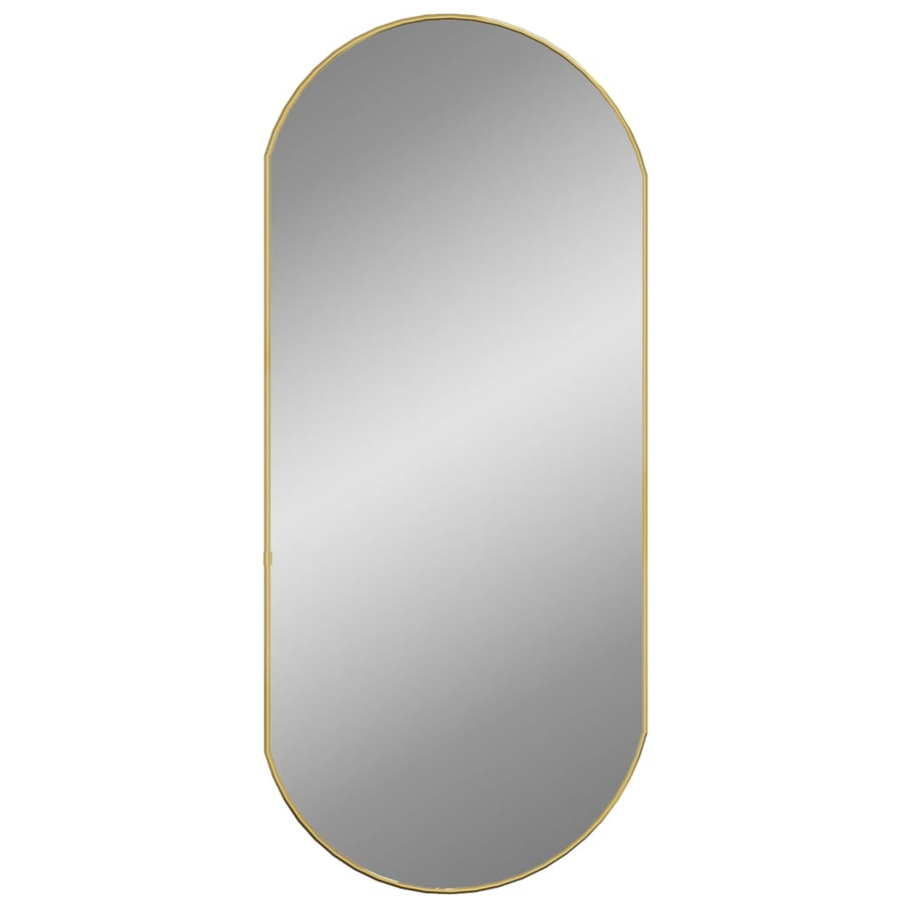 vidaXL Wall Mirror Gold 35.4"x15.7" Oval