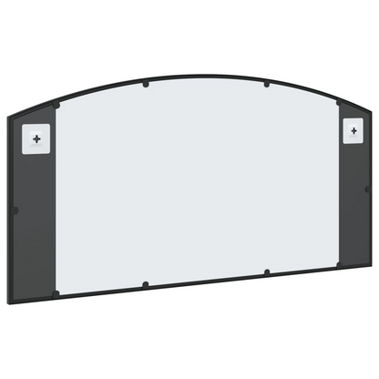 vidaXL Wall Mirror Black 39.4"x19.7" Arch Iron