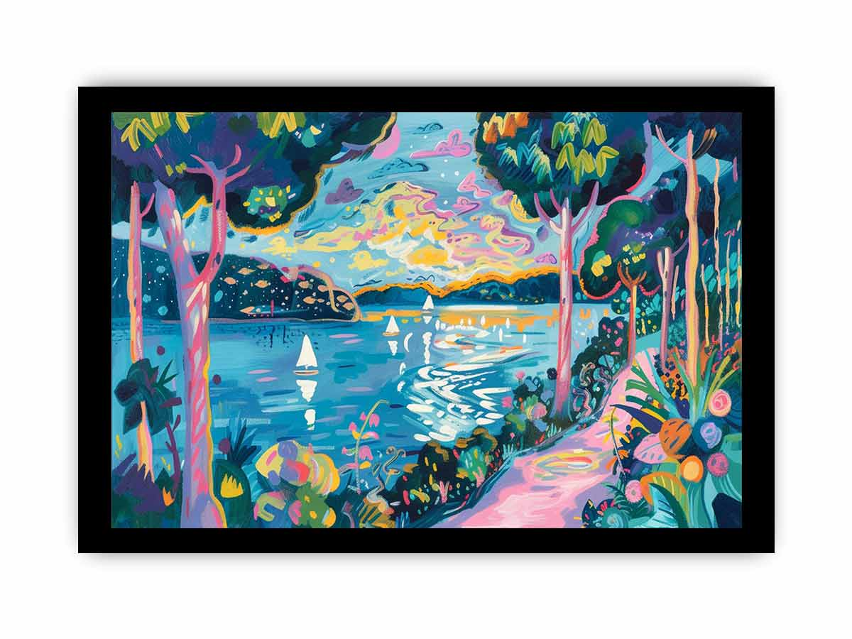 River Art Framed Print