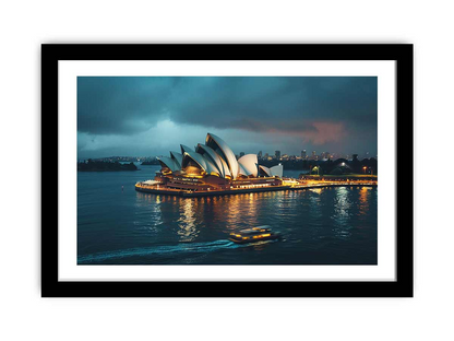 Opera House Black and  white Framed Print