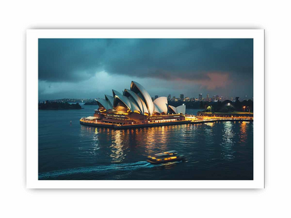 Opera House Black and  white Framed Print