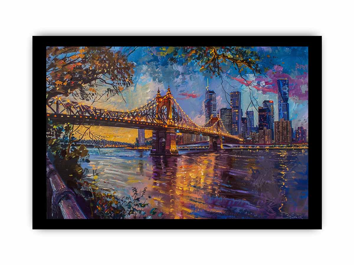 Storey Bridge Brisbane Art Framed Print