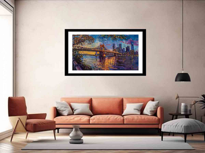 Storey Bridge Brisbane Art Framed Print