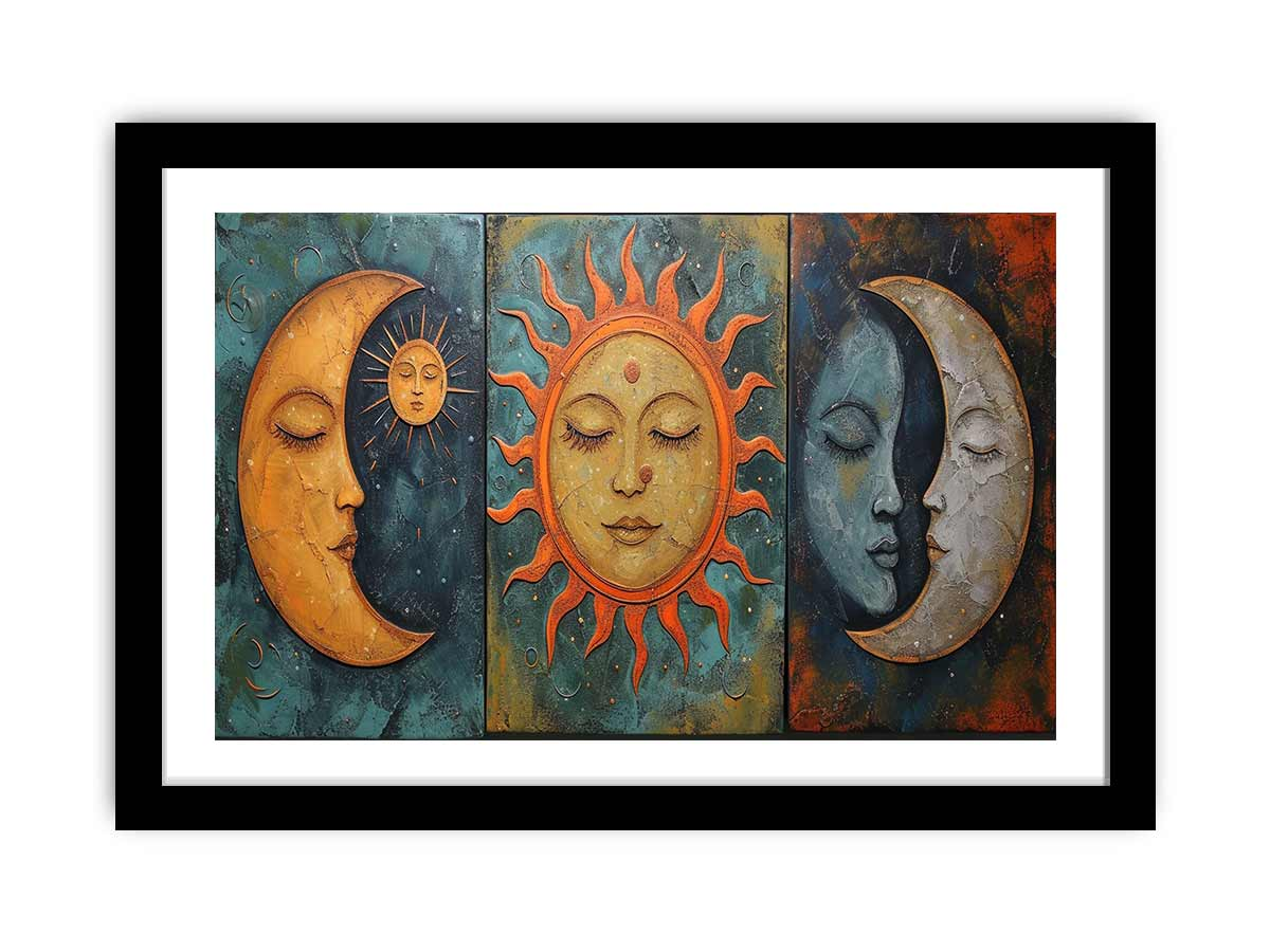 Sun Moon Framed Print  Print