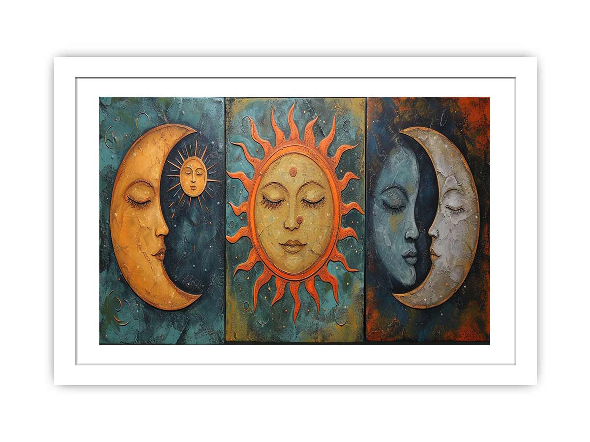 Sun Moon Framed Print  Print