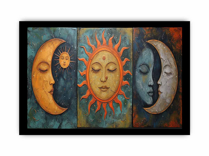 Sun Moon Framed Print  Print