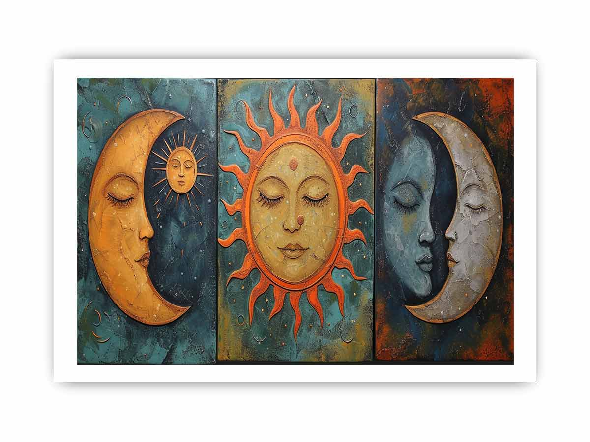 Sun Moon Framed Print  Print