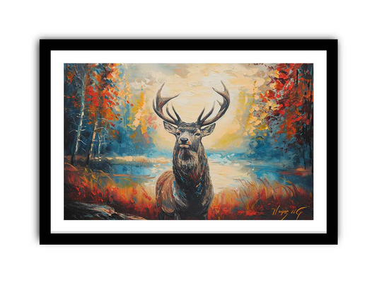 Deer Art Framed Print