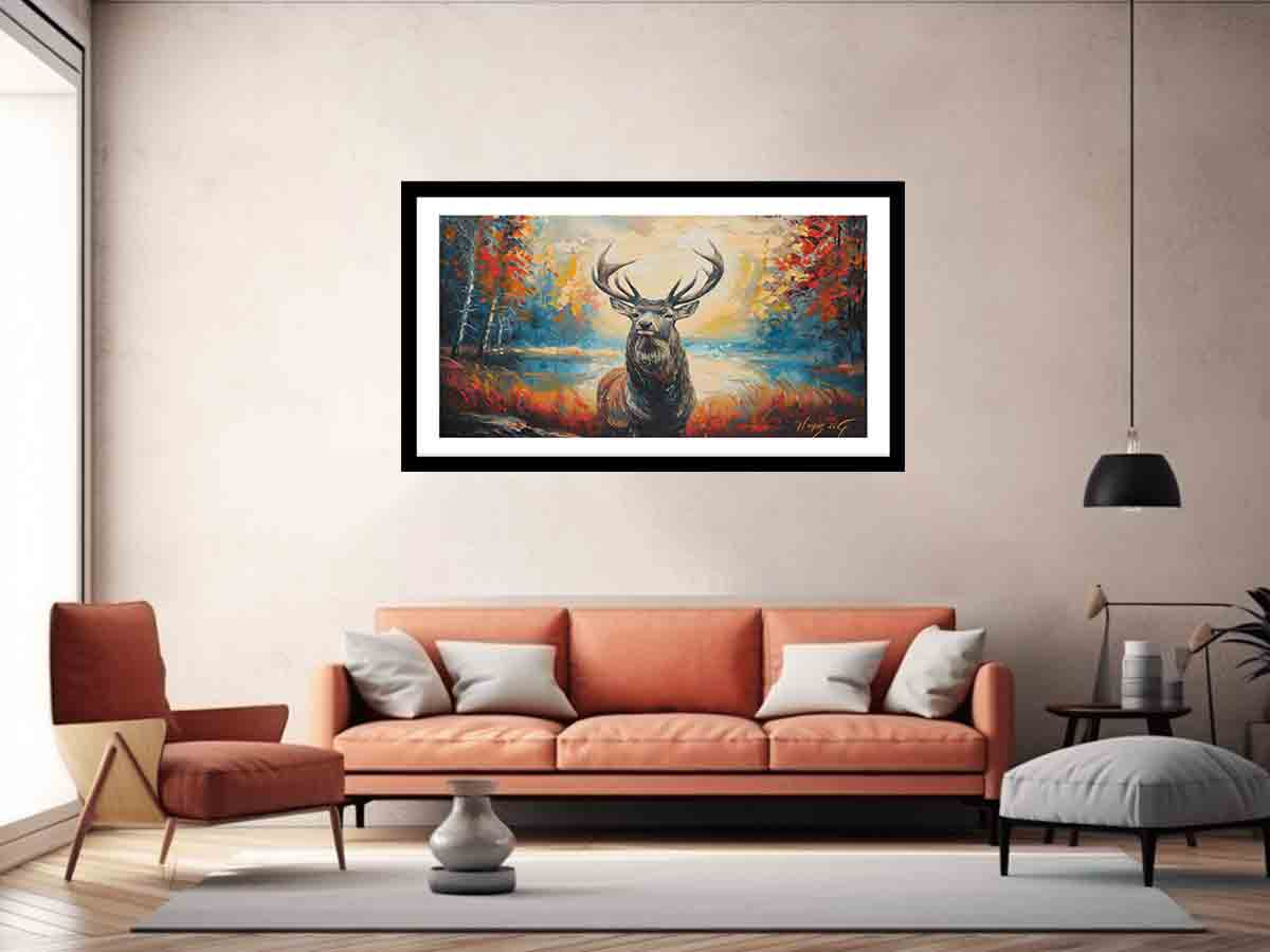 Deer Art Framed Print