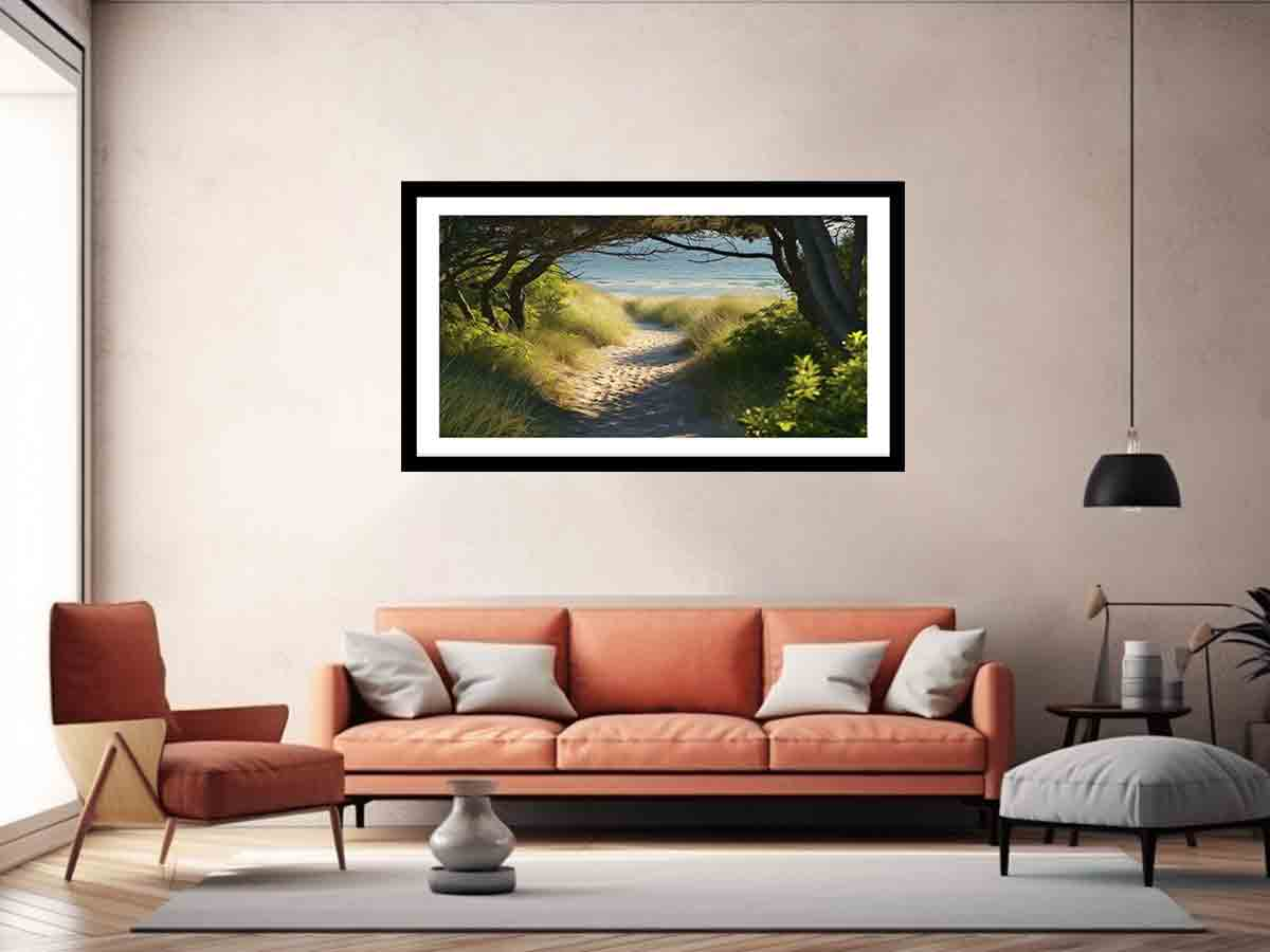 Beach Path Framed Print