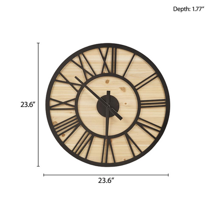 23.6" Wood Wall Clock