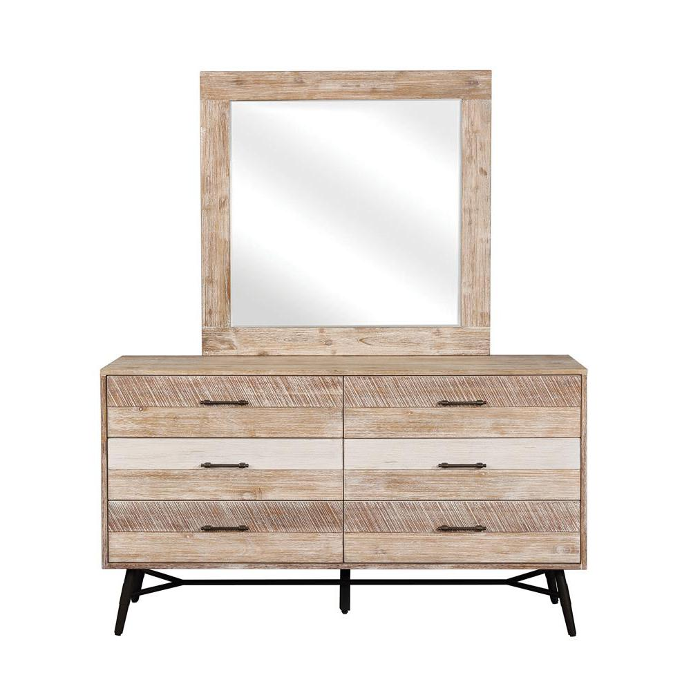 Marlow Rectangular Dresser Mirror Rough Sawn Multi