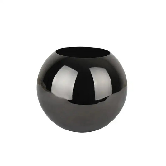 Round Glossy Metal Vase