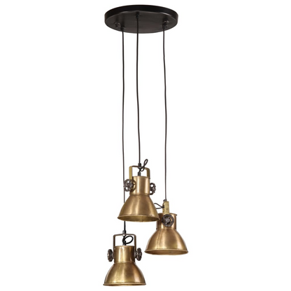 vidaXL Hanging Lamp 25 W Antique Brass 30x30x100 cm E27