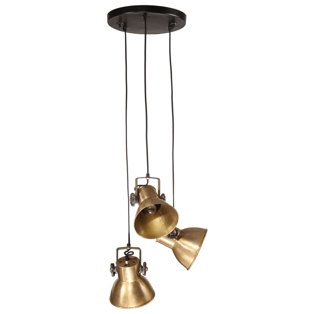 vidaXL Hanging Lamp 25 W Antique Brass 30x30x100 cm E27