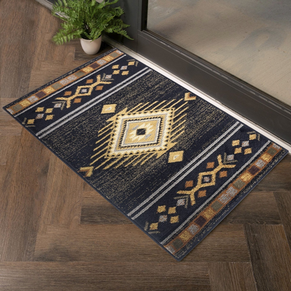 Tribes GC_YLS4001 Black 5 ft. 3 in. x 7 ft. 3 in. Southwest Area Rug