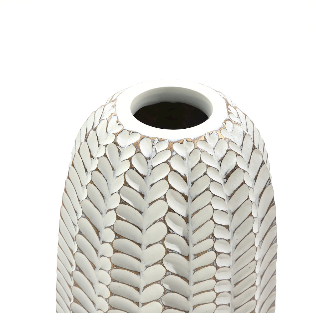 Modern Geometric Pattern Polyresin 25-Inch Tall Cylinder Vase