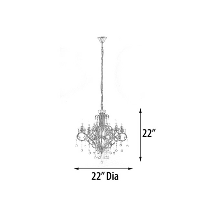 Silver Sorleona Chandelier