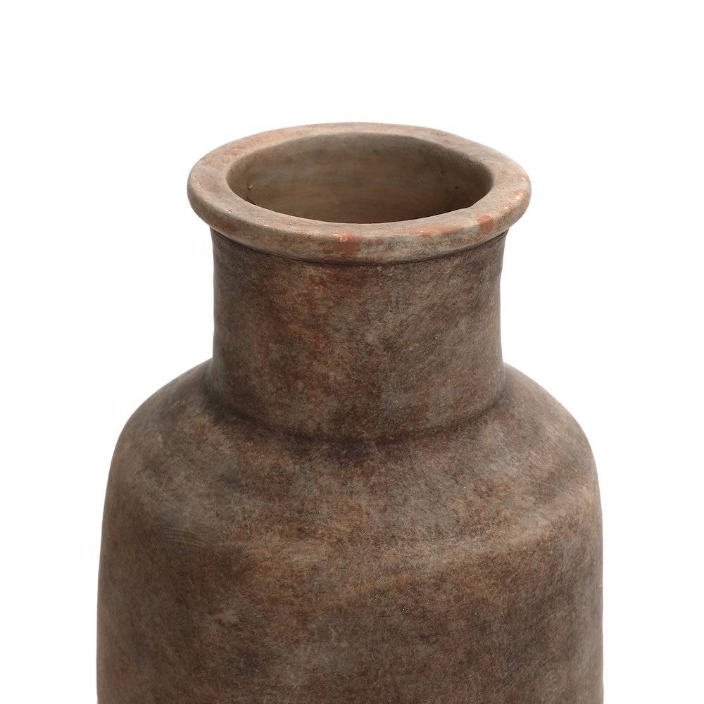 Brown Ombre Terracotta Narrow 18.7-Inch Tall Vase