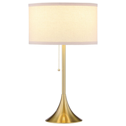 Elmira 24-inch Drum Shade Metal Table Lamp Gold