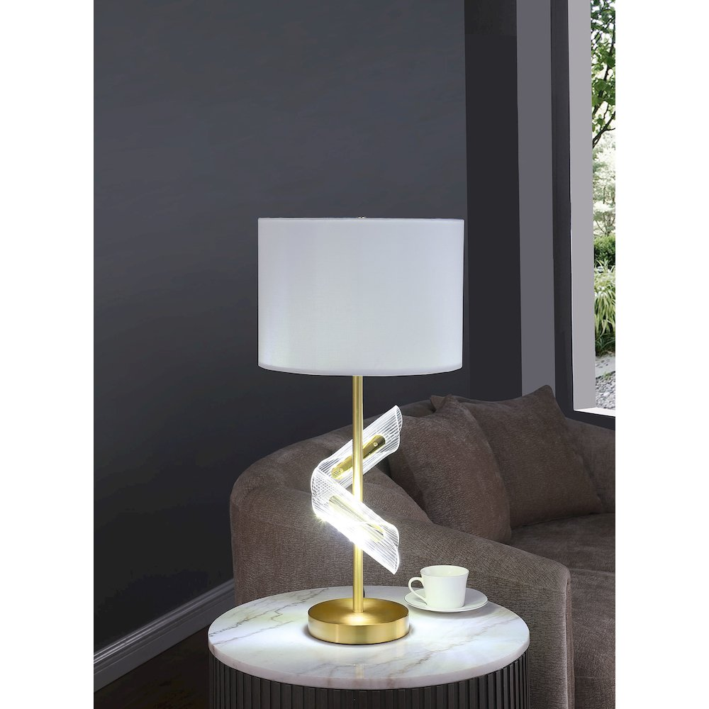 Kingsley 30-inch Drum Shade Table Lamp Gold (Set of 2)