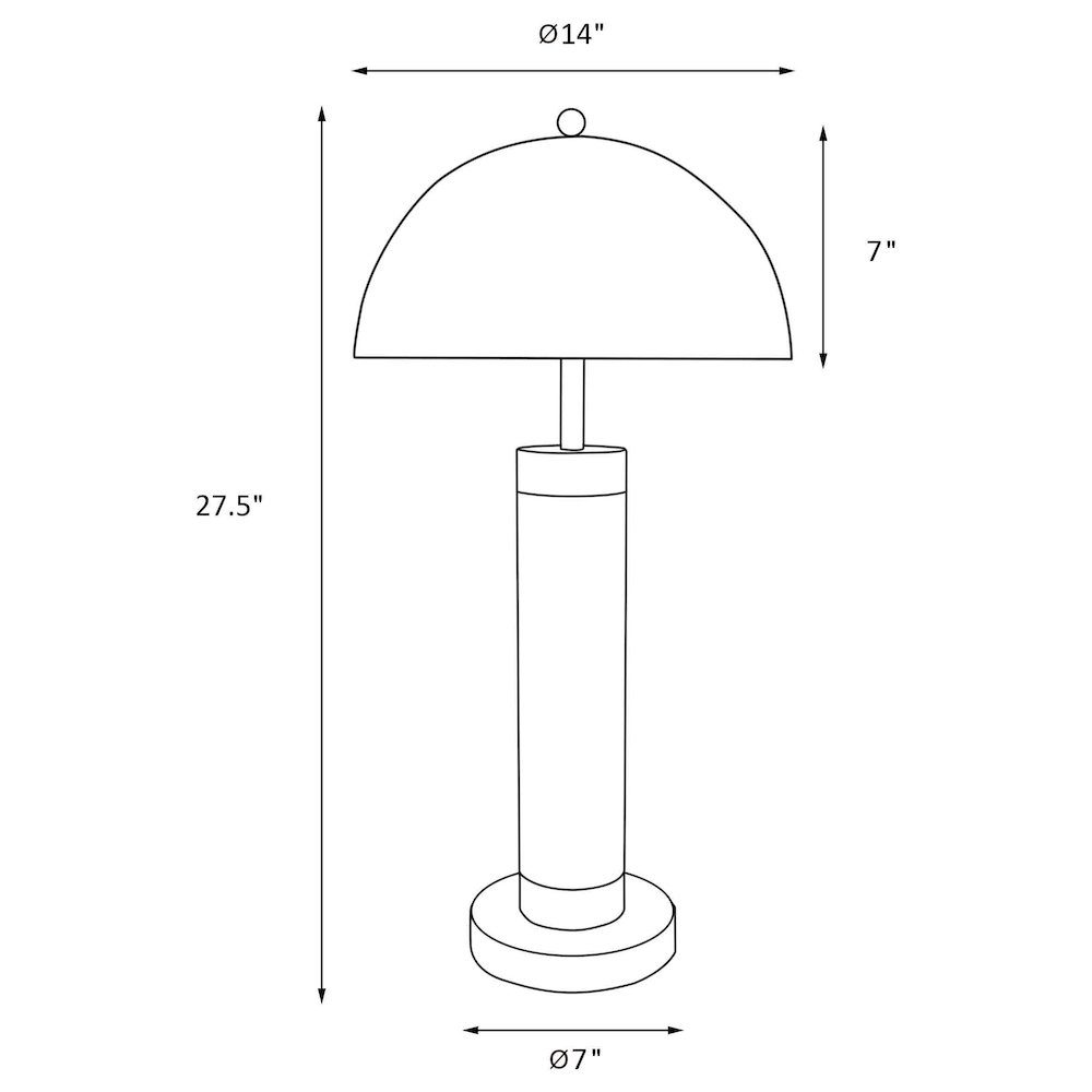 Conroe 28-inch Dome Shade Pillar Table Lamp Black (Set of 2)