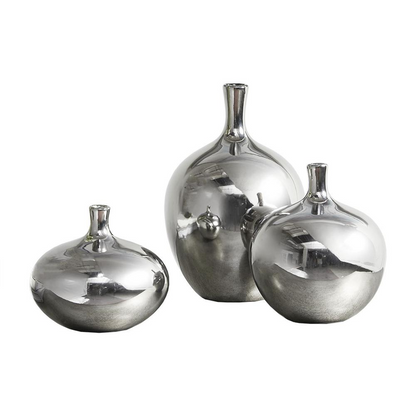 Mirrored Ceramic Decorative Vases 3-piece set