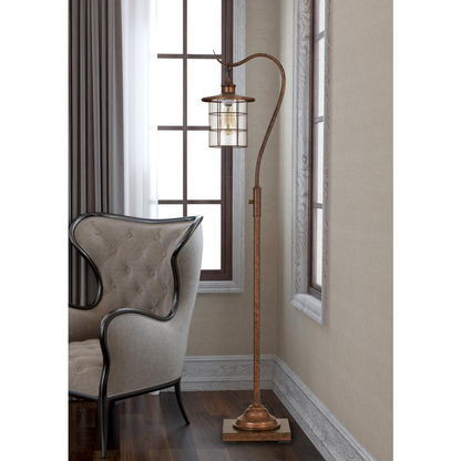 Silverton Floor Lamp With Glass Shade (Edison Bulb Included)